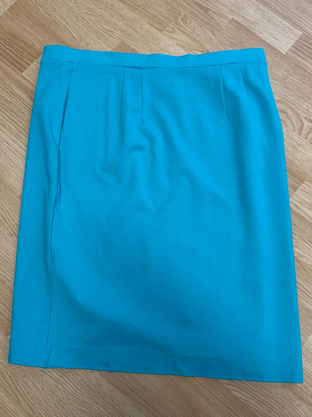 Maurices XL Turquoise Blue Tulip Wrap Pencil Skirt Pull On Stretch Career Office - Picture 7 of 8